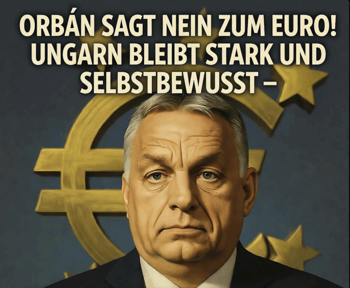 ORBÁN SAGT NEIN ZUM EURO! UNGARN BLEIBT STARK UND SELBSTBEWUSST – „WIR LASSEN UNS NICHT IN DEN BRÜSSELER STRUDEL ZIEHEN!“