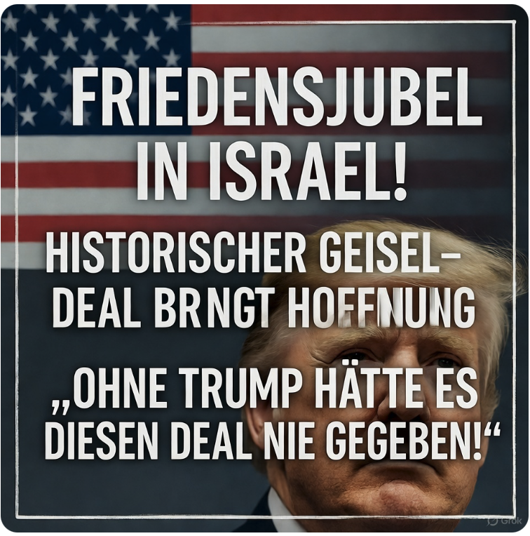 FRIEDENSJUBEL IN ISRAEL! HISTORISCHER GEISEL-DEAL BRINGT HOFFNUNG – „OHNE TRUMP HÄTTE ES DIESEN DEAL NIE GEGEBEN!“