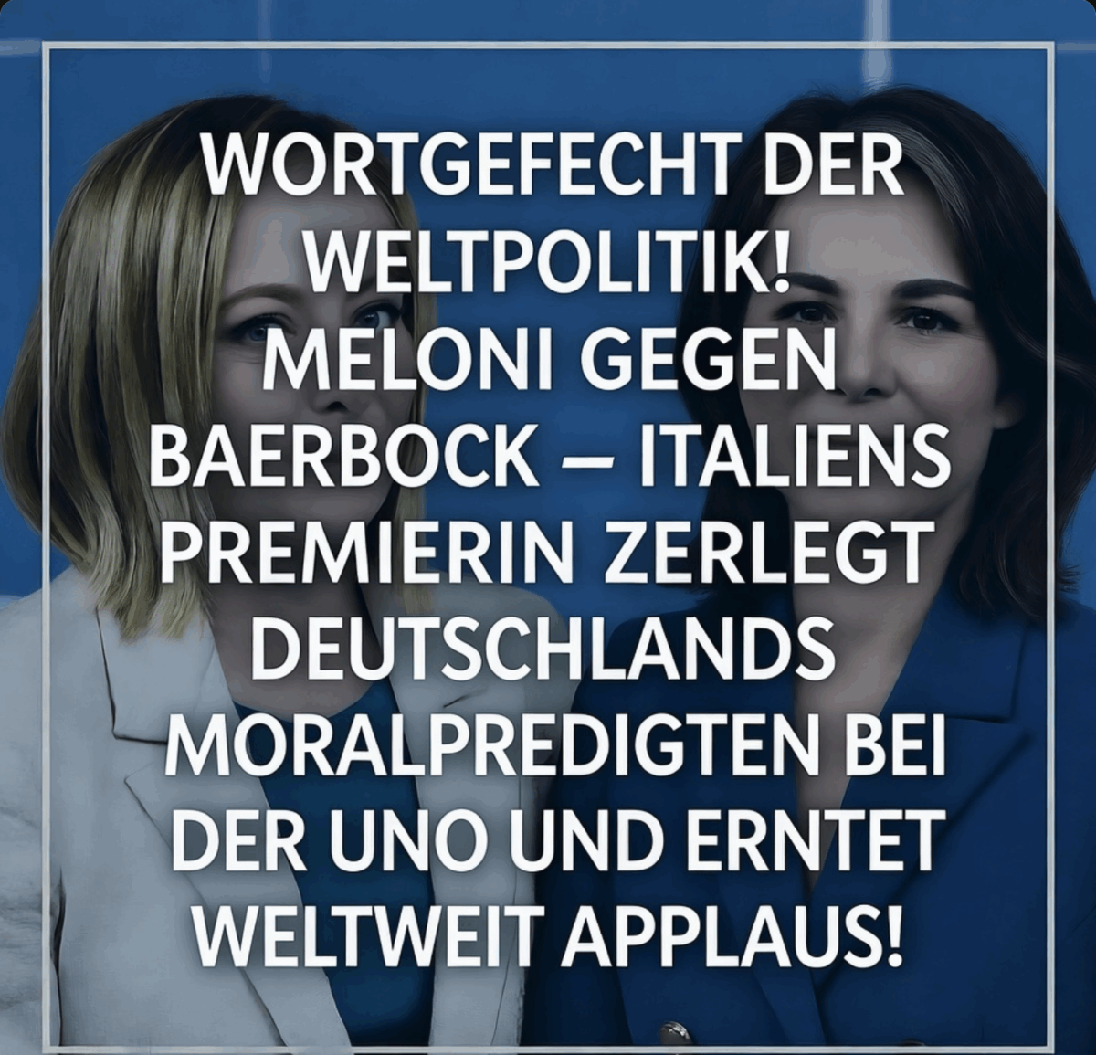 WORTGEFECHT DER WELTPOLITIK! MELONI GEGEN BAERBOCK – ITALIENS PREMIERIN ZERLEGT DEUTSCHLANDS MORALPREDIGTEN BEI DER UNO UND ERNTET WELTWEIT APPLAUS!
