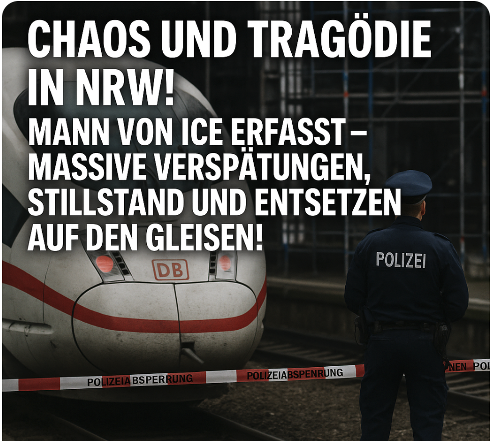 CHAOS UND TRAGÖDIE IN NRW! MANN VON ICE ERFASST – MASSIVE VERSPÄTUNGEN, STILLSTAND UND ENTSETZEN AUF DEN GLEISEN!