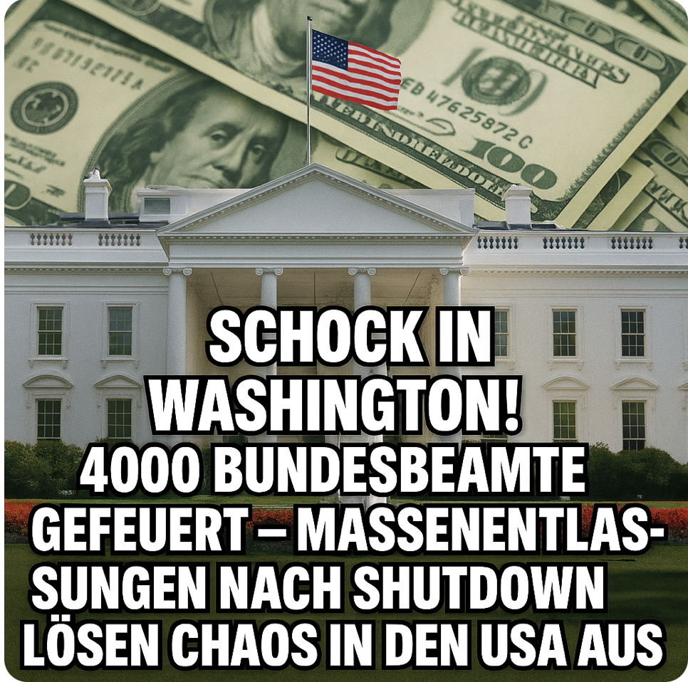 SCHOCK IN WASHINGTON! 4000 BUNDESBEAMTE GEFEUERT – MASSENENTLASSUNGEN NACH SHUTDOWN LÖSEN CHAOS IN DEN USA AUS!