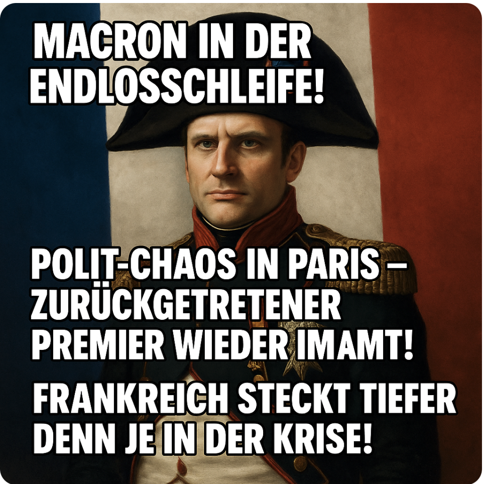 MACRON IN DER ENDLOSSCHLEIFE! POLIT-CHAOS IN PARIS – ZURÜCKGETRETENER PREMIER WIEDER IM AMT! FRANKREICH STECKT TIEFER DENN JE IN DER KRISE!