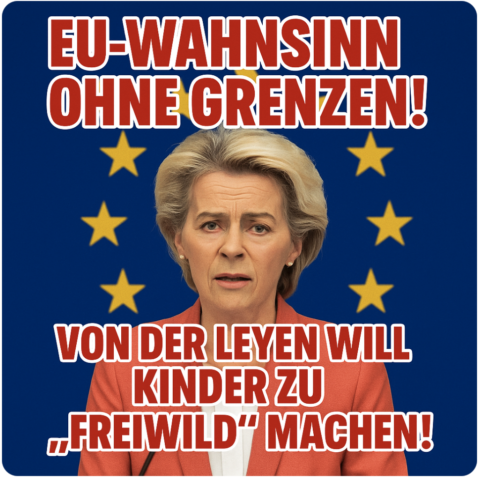 EU-WAHNSINN OHNE GRENZEN! VON DER LEYEN WILL KINDER ZU „FREIWILD“ MACHEN – NEUE WOKE-RICHTLINIE TREIBT ELTERN, LEHRER UND EXPERTEN IN DIE VERZWEIFLUNG!