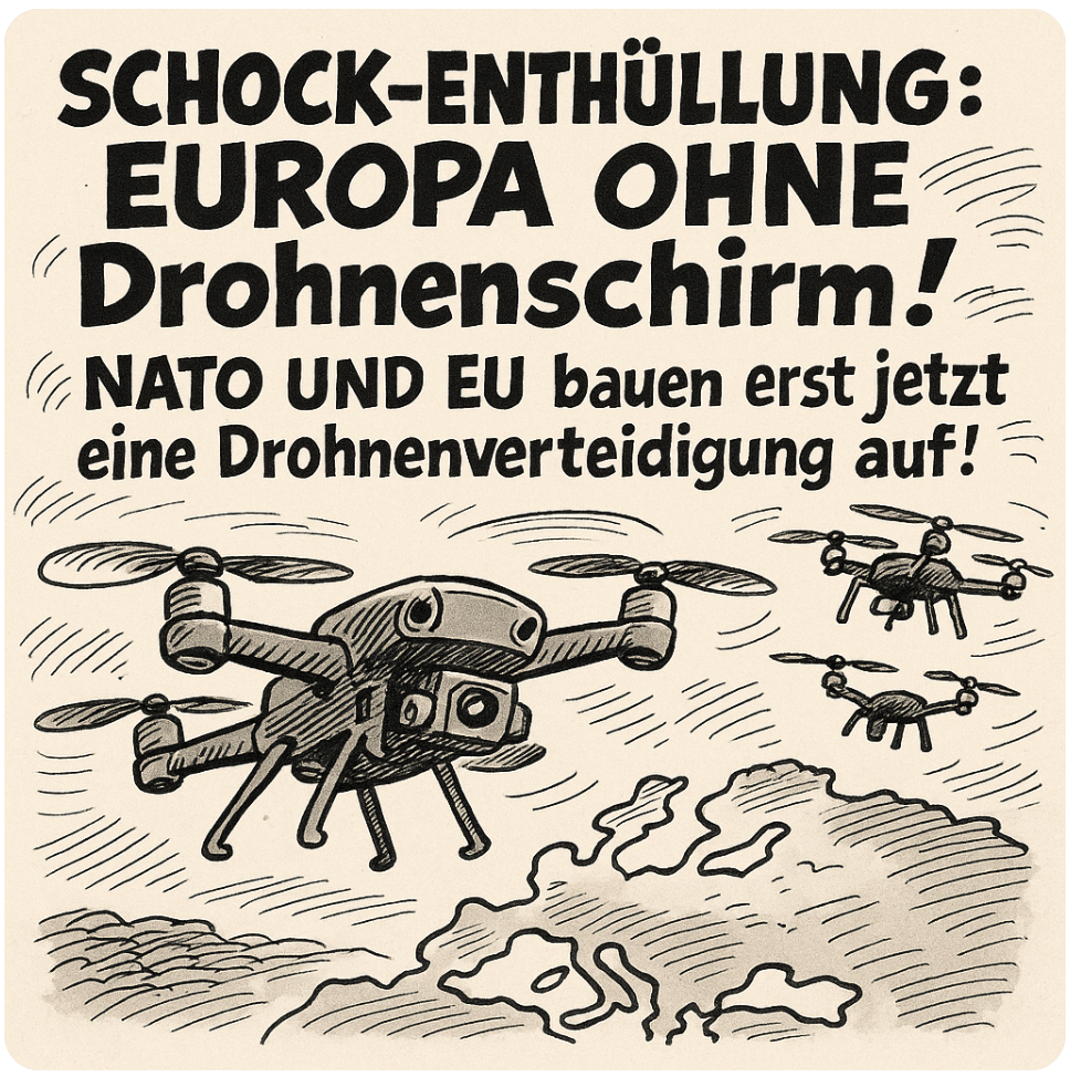 SCHOCK-ENTHÜLLUNG: EUROPA OHNE Drohnenschirm! NATO UND EU bauen erst jetzt eine Drohnenverteidigung auf!