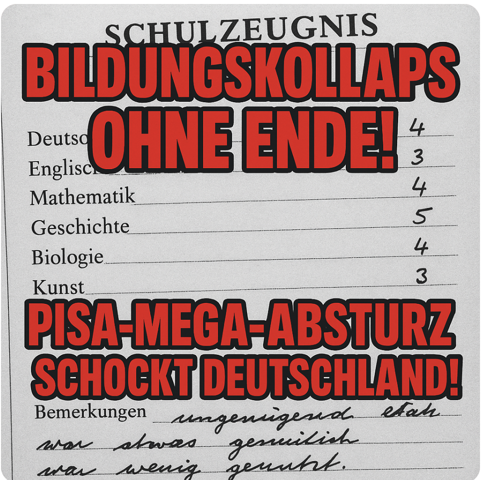 BILDUNGSKOLLAPS OHNE ENDE! – PISA-MEGA-ABSTURZ SCHOCKT DEUTSCHLAND: SCHÜLER VERSAGEN BEI MATHE, BIO, PHYSIK UND CHEMIE – UND DIE POLITIK TUT: NICHTS!