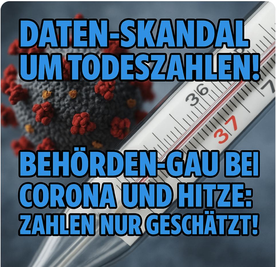 DATEN-SKANDAL UM TODESZAHLEN! – BEHÖRDEN-GAU BEI CORONA UND HITZE: ZAHLEN NUR GESCHÄTZT! POLITIK UND ÄMTER HABEN MILLIONEN BÜRGER SCHAMLOS GETÄUSCHT!