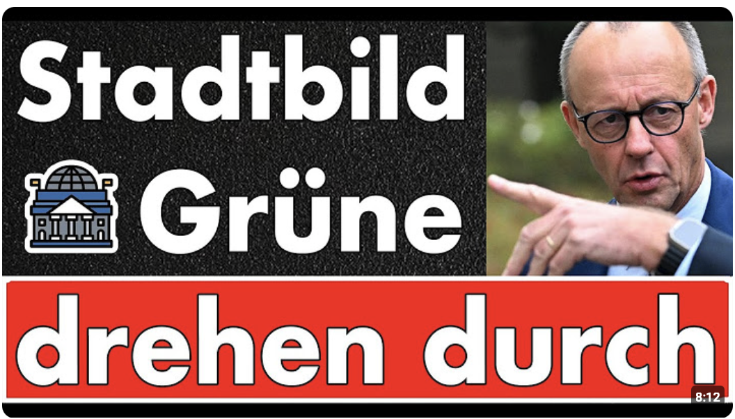 Stadtbild problematisch – Merz bringt Grüne & Linke zur Weißglut! Sie sehen nicht das Problem!