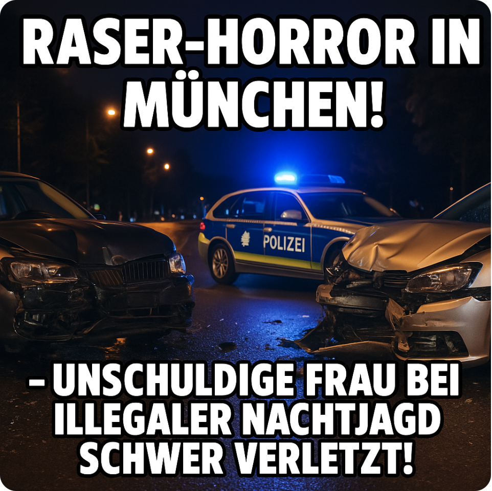 Söder-Land-News: RASER-HORROR IN MÜNCHEN! – UNSCHULDIGE FRAU BEI ILLEGALER NACHTJAGD SCHWER VERLETZT! – STADT DER DOPPELMORAL IM STRASSENCHAOS!