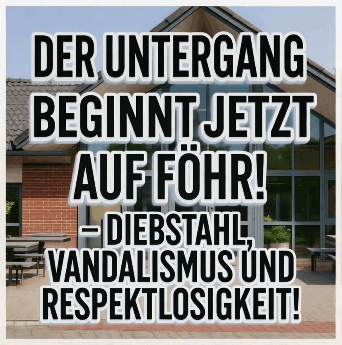 DER UNTERGANG Deutschlands BEGINNT JETZT AUF FÖHR! – DIEBSTAHL, VANDALISMUS UND RESPEKTLOSIGKEIT!