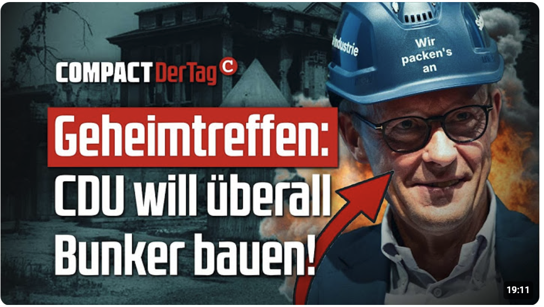 Geheimtreffen: CDU will überall Bunker bauen!