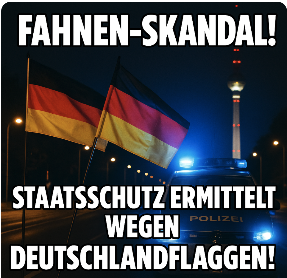 DEUTSCHLAND FAHNEN-ALARM IM MÄRKISCHEN KREIS! – 40 DEUTSCHLANDFLAGGEN IN DER NACHT GEHISST – UND DER STAATSSCHUTZ RÜCKT AN!