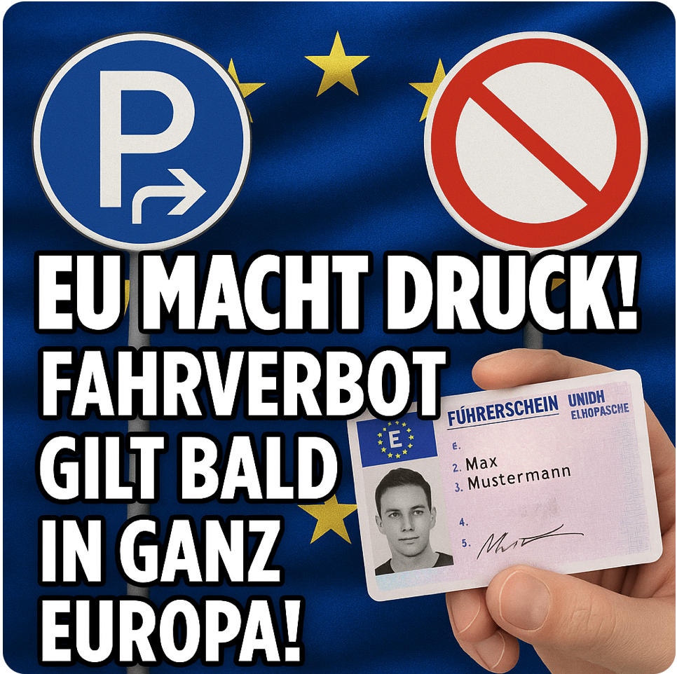 FAHRVERBOT FÜR GANZ EUROPA! – BRÜSSEL GREIFT DURCH – EU MACHT DEN FÜHRERSCHEIN ZUR FALLE FÜR MILLIONEN FAHRER!