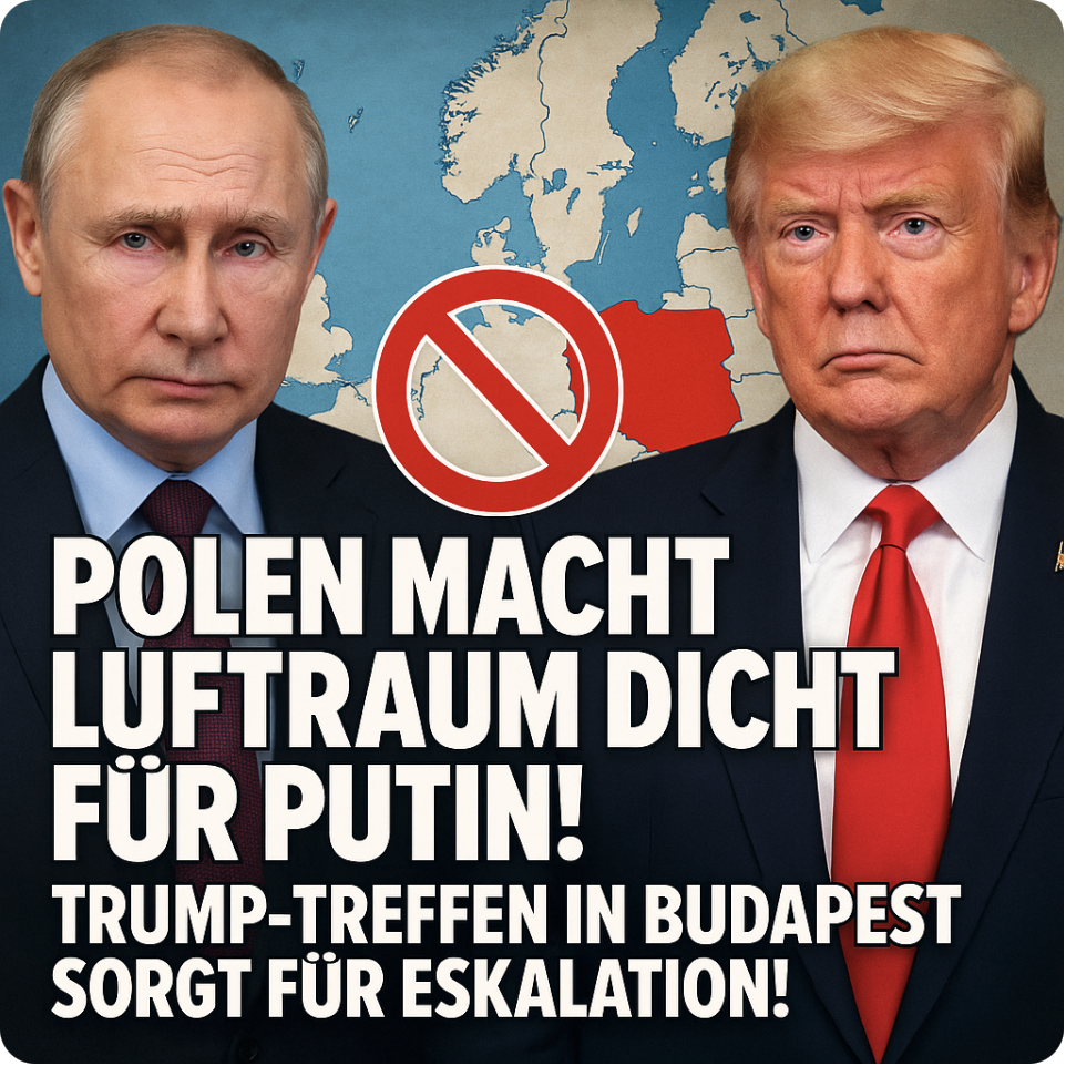 DIPLOMATIE-DRAMA IN EUROPA! – POLEN MACHT LUFTRAUM DICHT FÜR PUTIN – WEGEN GEHEIMTREFFEN MIT TRUMP IN BUDAPEST!
