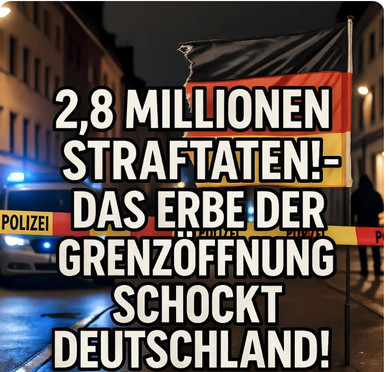 „DAS ERBE DER GRENZÖFFNUNG! – 2,8 MILLIONEN STRAFTATEN DURCH ZUWANDERER – DEUTSCHLAND ZAHLT DEN PREIS!“