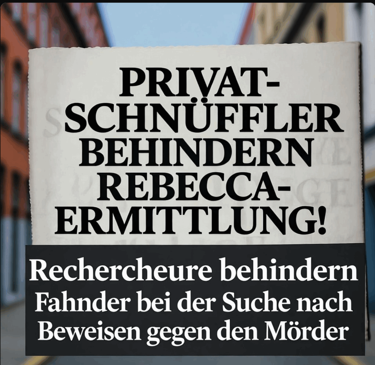 PRIVAT-SCHNÜFFLER BEHINDERN REBECCA-ERMITTLUNG!