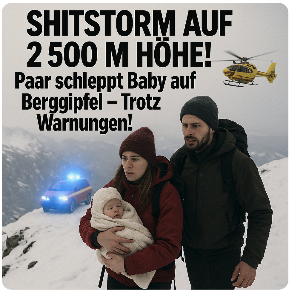 SHITSTORM AUF 2 500 M HÖHE!Paar schleppt Baby auf Berggipfel – Trotz Warnungen!