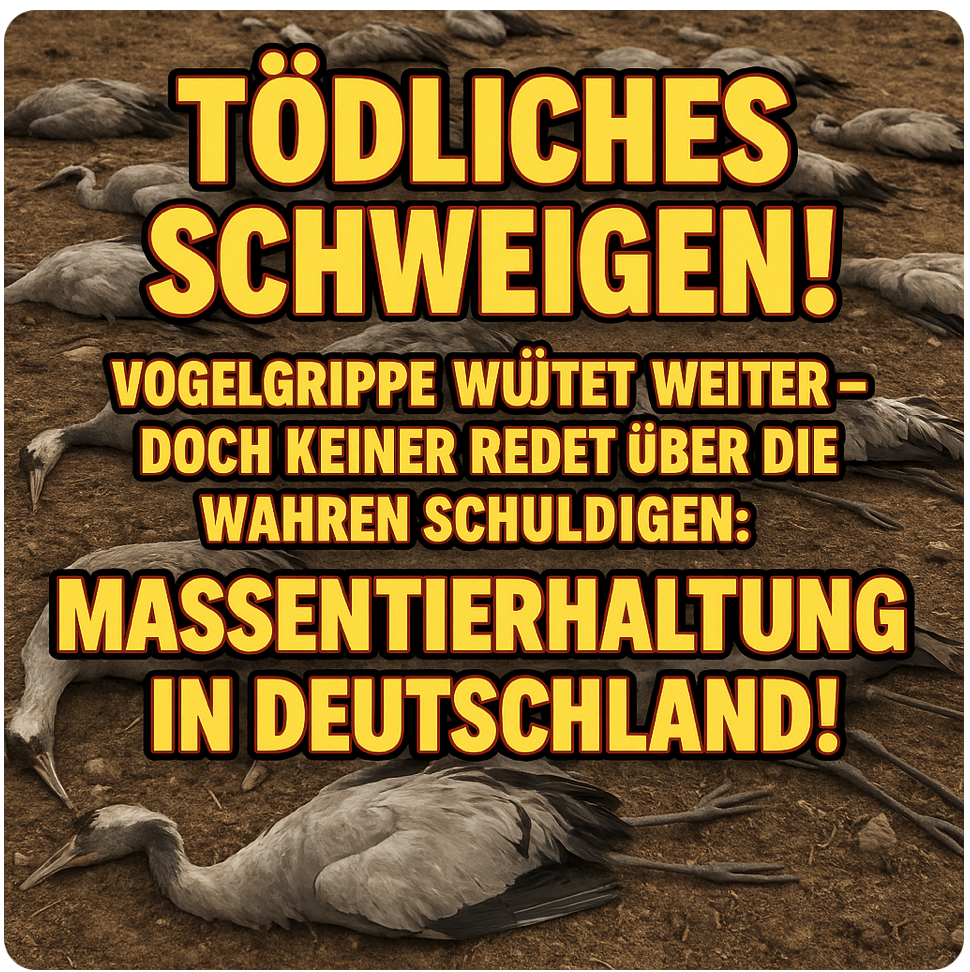 Tödliches Schweigen! Vogelgrippe wütet weiter – doch keiner redet über die wahren Schuldigen: Massentierhaltung in Deutschland!