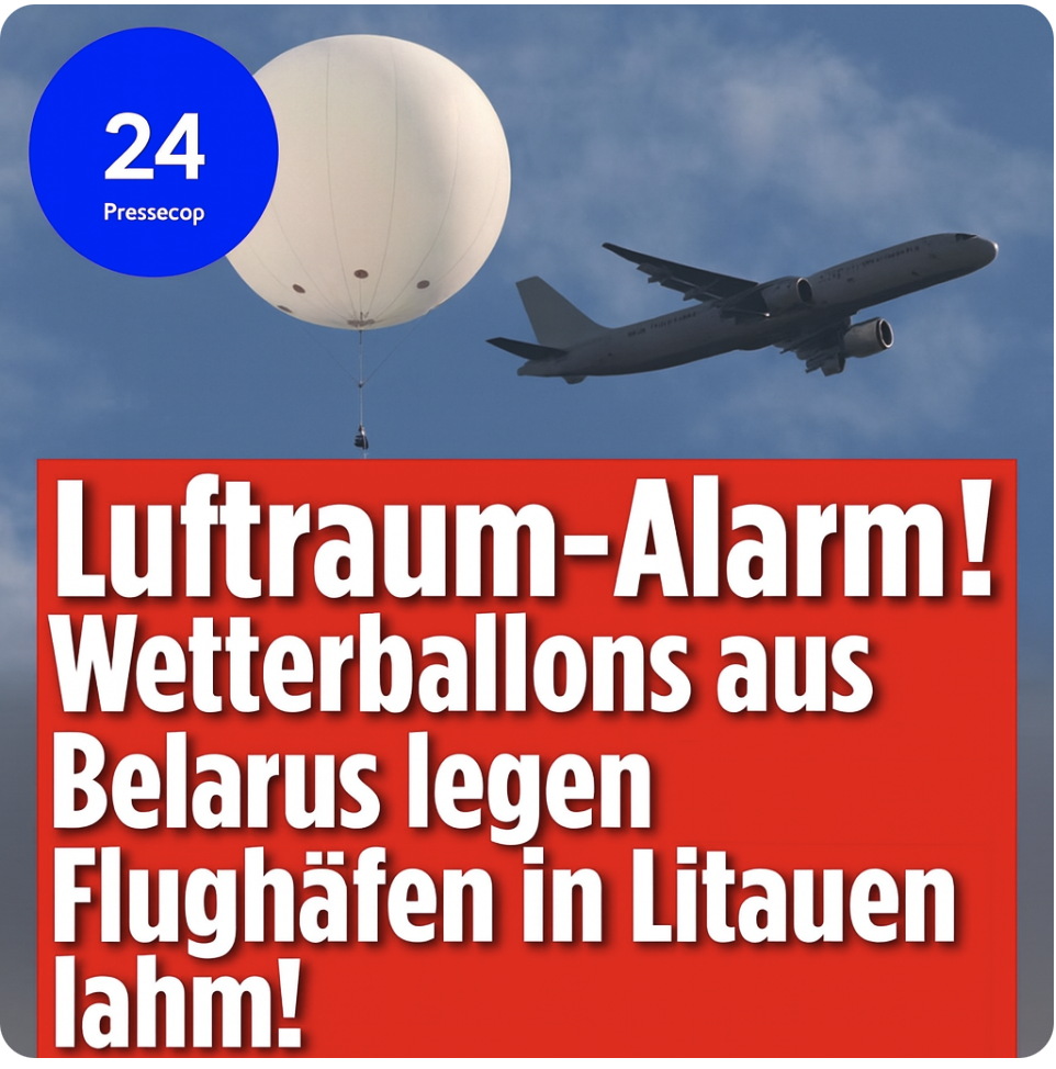 Luftraum-Alarm! Wetterballons aus Belarus legen Flughäfen in Litauen lahm – Tausende sitzen fest!