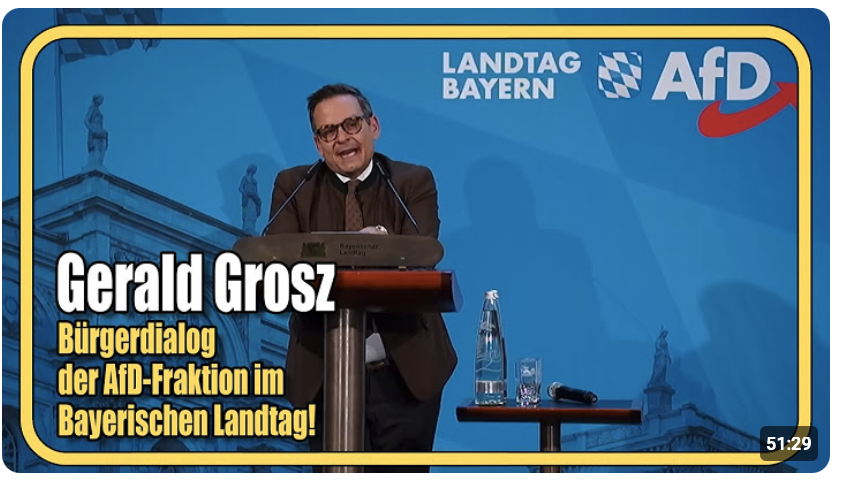 Gerald Grosz im Bürgerdialog der  AfD Fraktion im Bayerischen Landtag am 22.10.2025