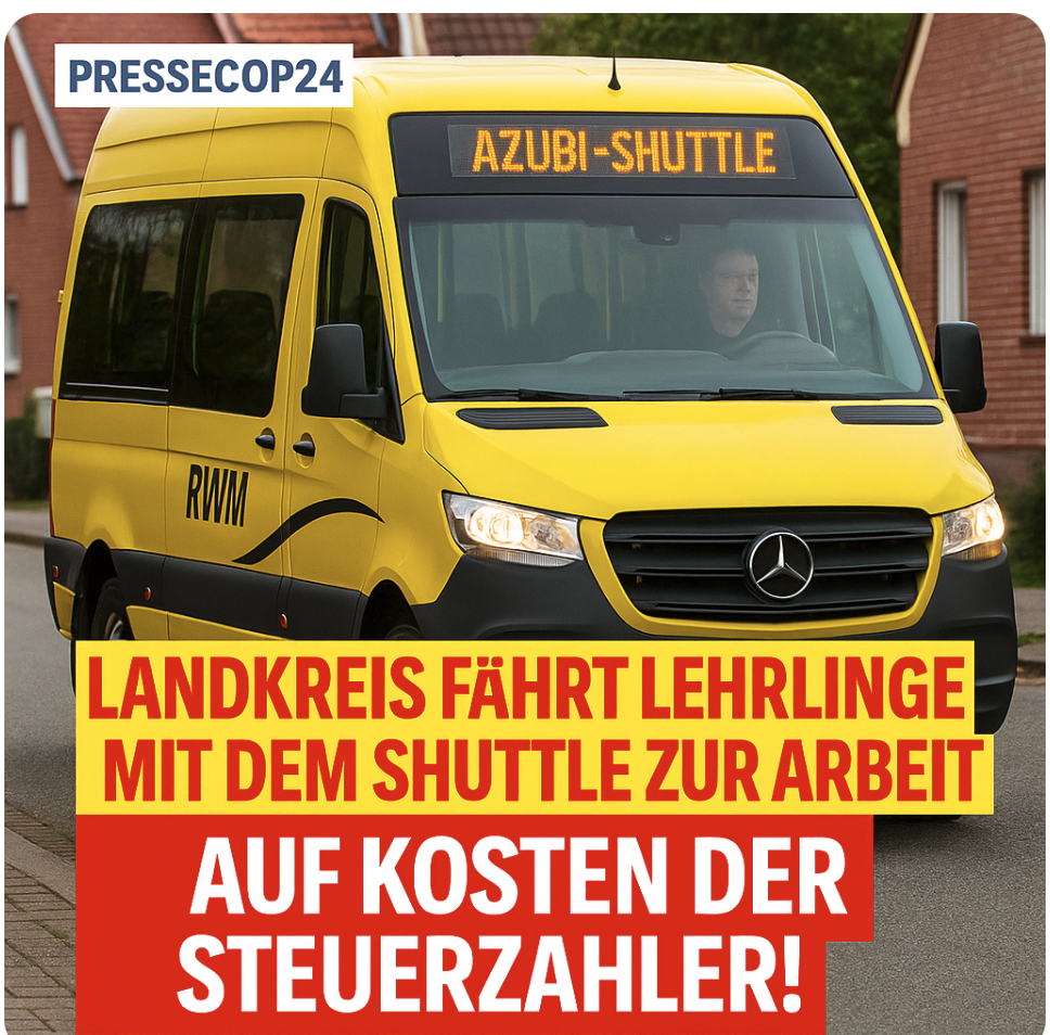 Azubi-Wahnsinn in Bad Neustadt! Landkreis fährt Lehrlinge mit dem Shuttle zur Arbeit – auf Kosten der Steuerzahler!