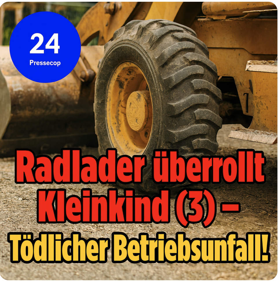 Tragödie auf Firmengelände! Radlader überrollt Kleinkind (3) – Wie konnte das passieren?