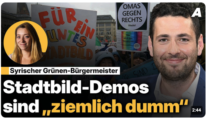 Grünen-Bürgermeister rechnet mit „Stadtbild“–Demos ab |