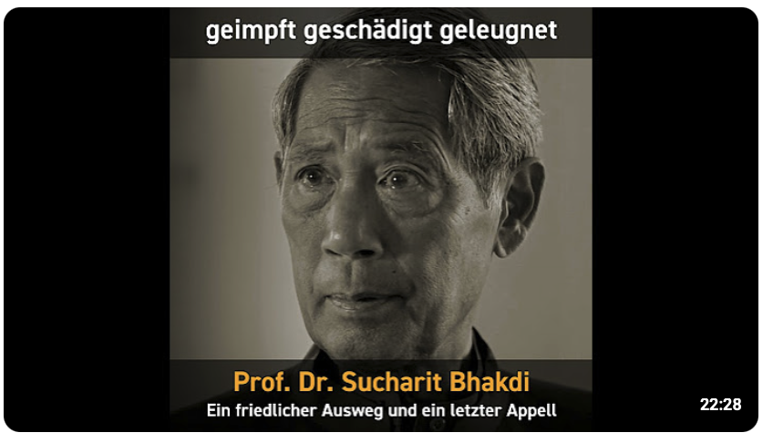 Prof. Dr. Sucharit Bhakdi: Ein friedlicher Ausweg und ein letzter Appell
