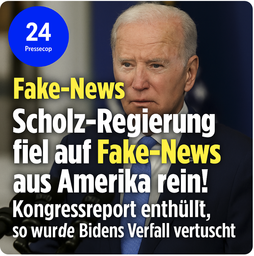 BLIND  VERTRAUT:  SCHOLZ  REGIERUNG  FIEL AUF  BIDEN-FARCE  REIN!