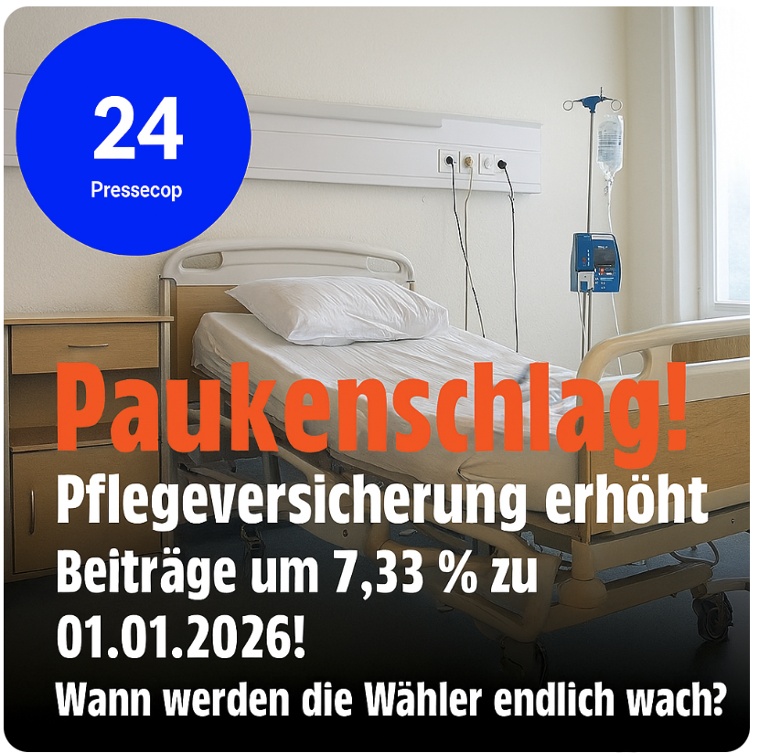 Pflege-Knall  zum  Jahreswechsel! Beiträge explodieren – und  die  Politik  schweigt!