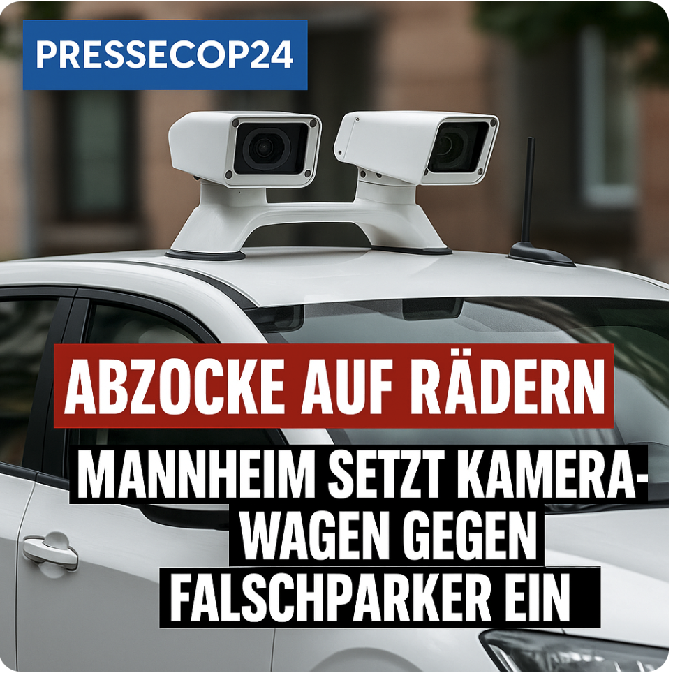 Abzocke  auf  Rädern  Mannheim  setzt Kamerawagen  gegen  Falschparker  ein – Bürger wütend über neue Hightech-Kontrolle!