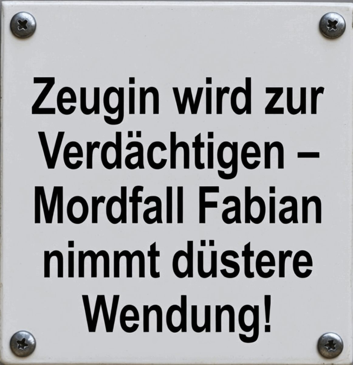 Zeugin wird zur Verdächtigen – Mordfall Fabian nimmt düstere Wendung!
