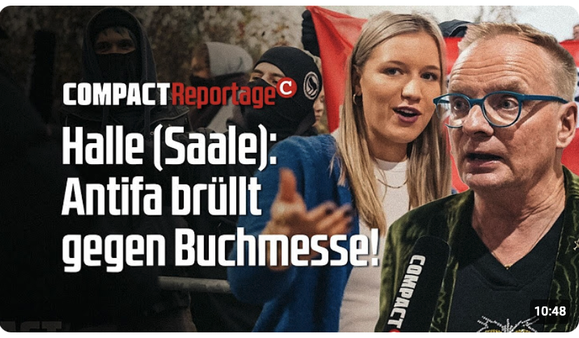 Halle: Antifa brüllt gegen Buchmesse!