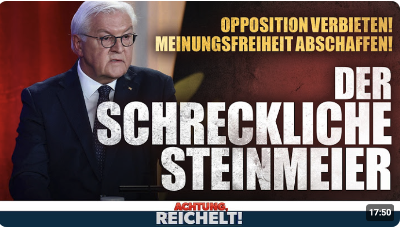 Steinmeiers Horror-Rede: Opposition verbieten, Meinungsfreiheit abschaffen |