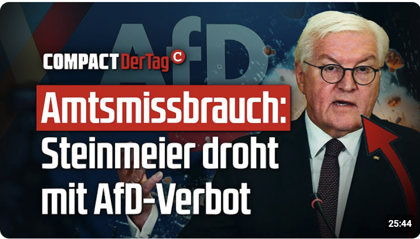 Amtsmissbrauch: Steinmeier droht mit AfD-Verbot!