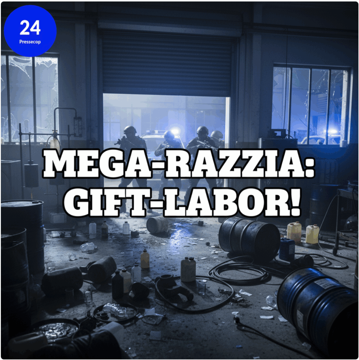 Mega-Razzia erschüttert Region – Polizei deckt Giftlabor auf!