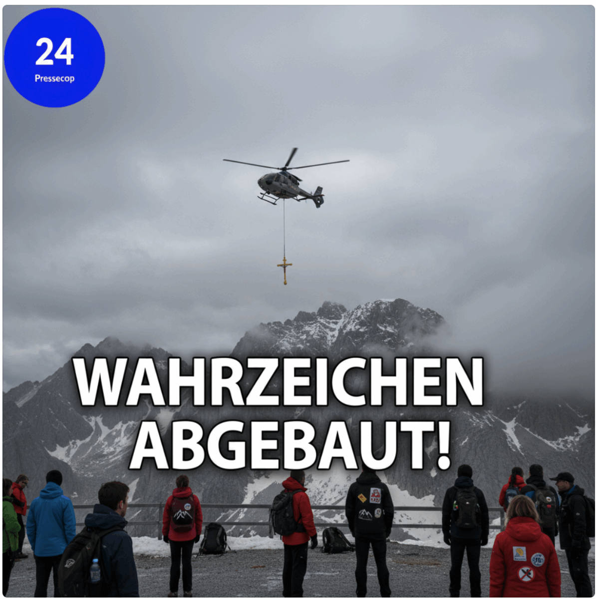 Kreuz-Fiasko auf der Zugspitze – Wahrzeichen im Tal gelandet!