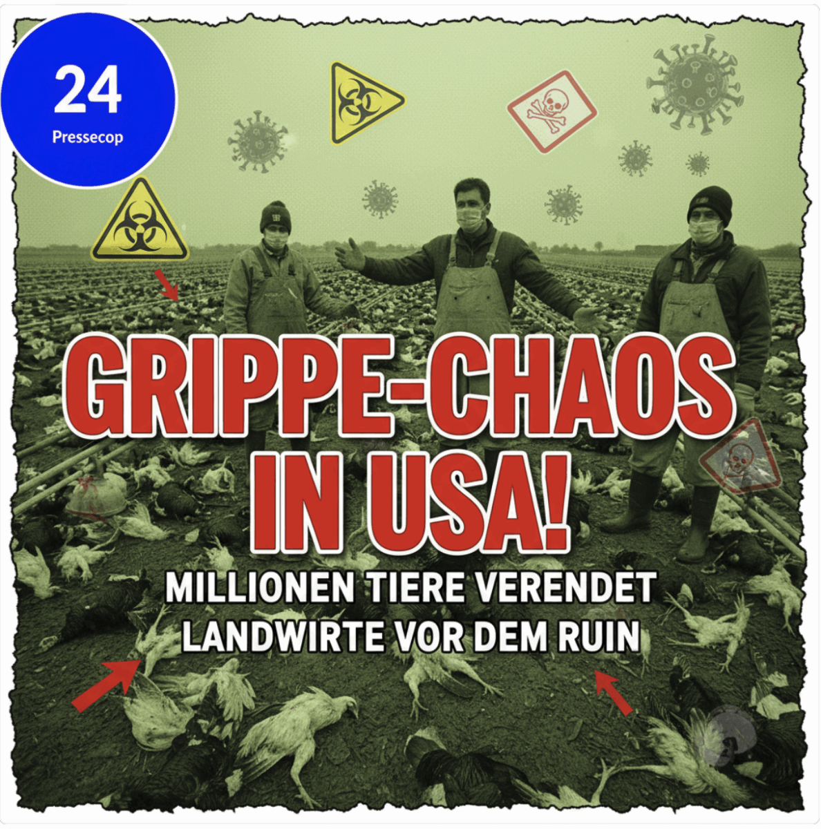 Geflügel-Grippe außer Kontrolle – USA verpasst die Pandemie-Bremse!