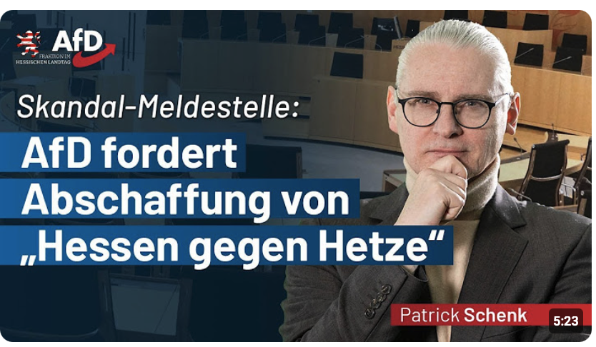 Skandal-Meldestelle: AfD fordert Abschaffung von „Hessen gegen Hetze“