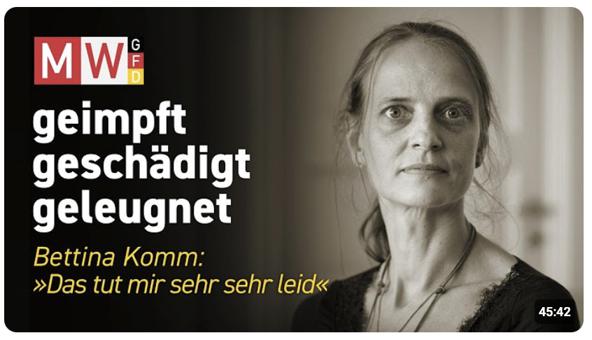 Geimpft, Geschädigt, Geleugnet: Das tut mir sehr sehr leid.