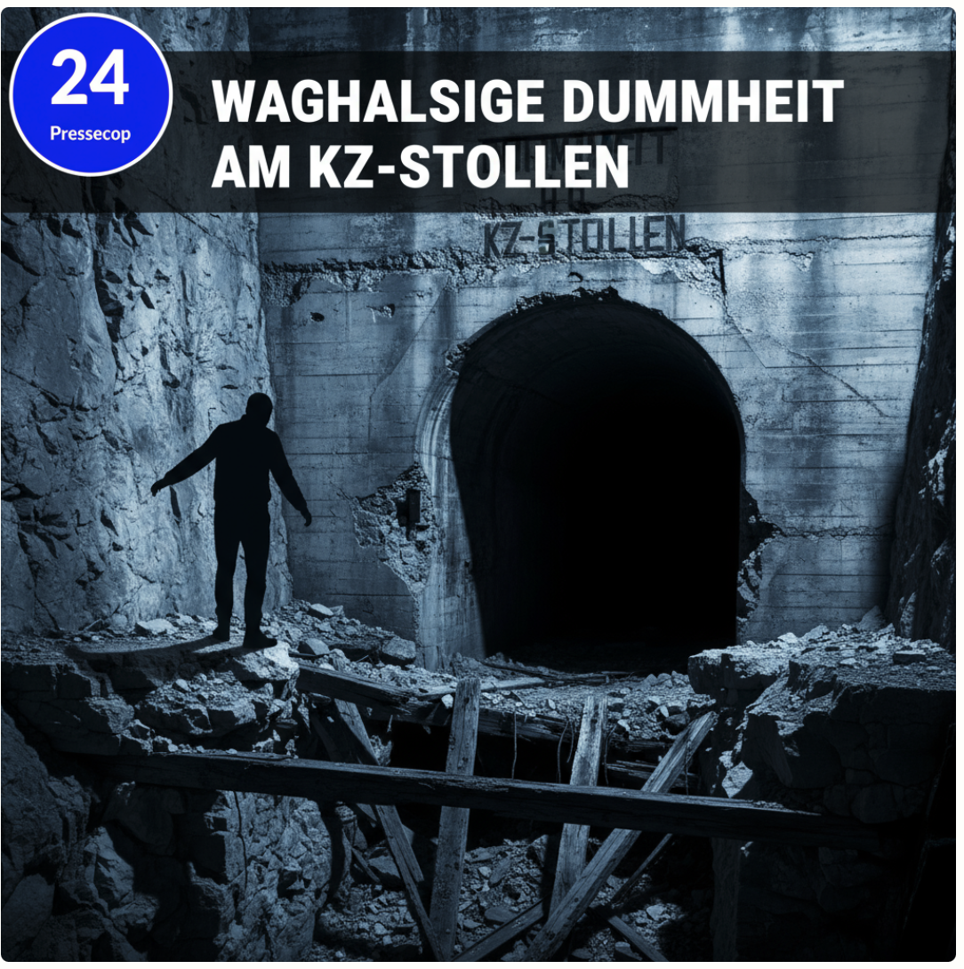 Waghalsige Dummheit am KZ-Stollen