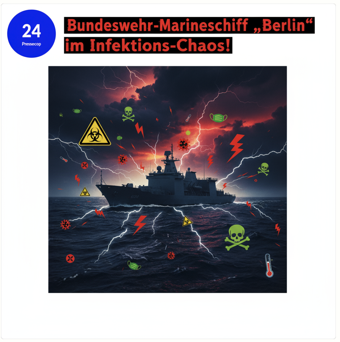 Marineschiff „Berlin“ im Infektions-Chaos!