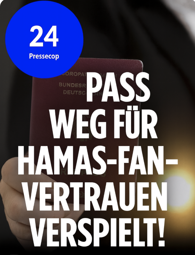 Hamas-Fan Pass weg – Vertrauen verspielt!