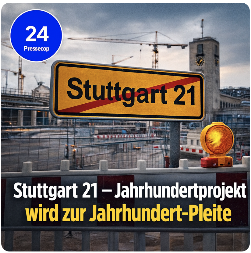 Schande-Stuttgart 21 – Jahrhundertprojekt wird zur Jahrhundert-Staats-Pleite“