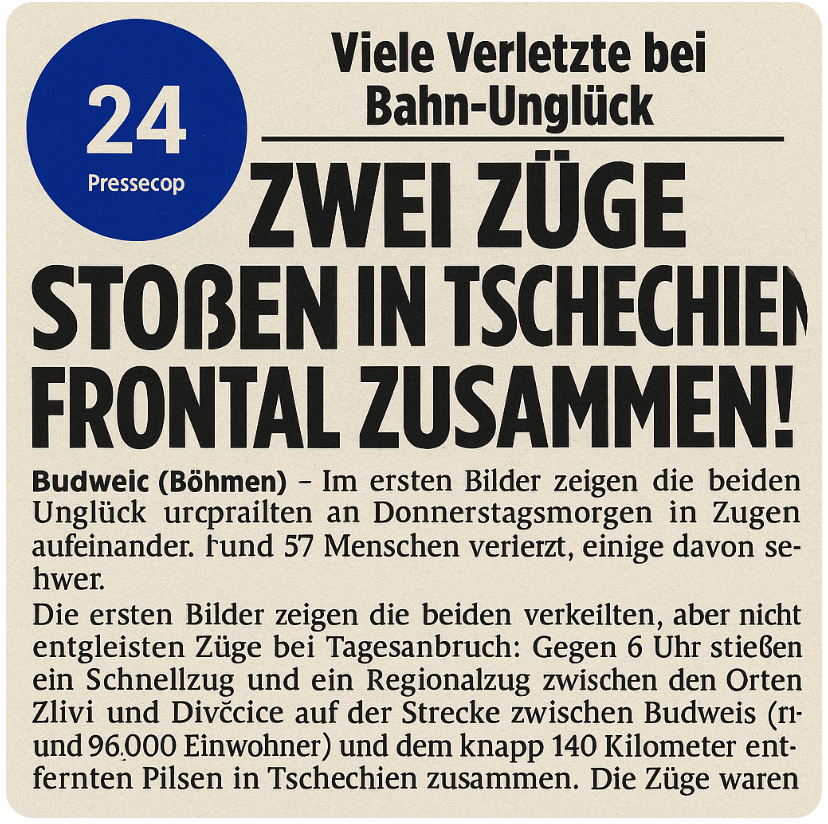 BAHN-CHAOS IN BÖHMEN: FRONTAL INS VERSAGEN!