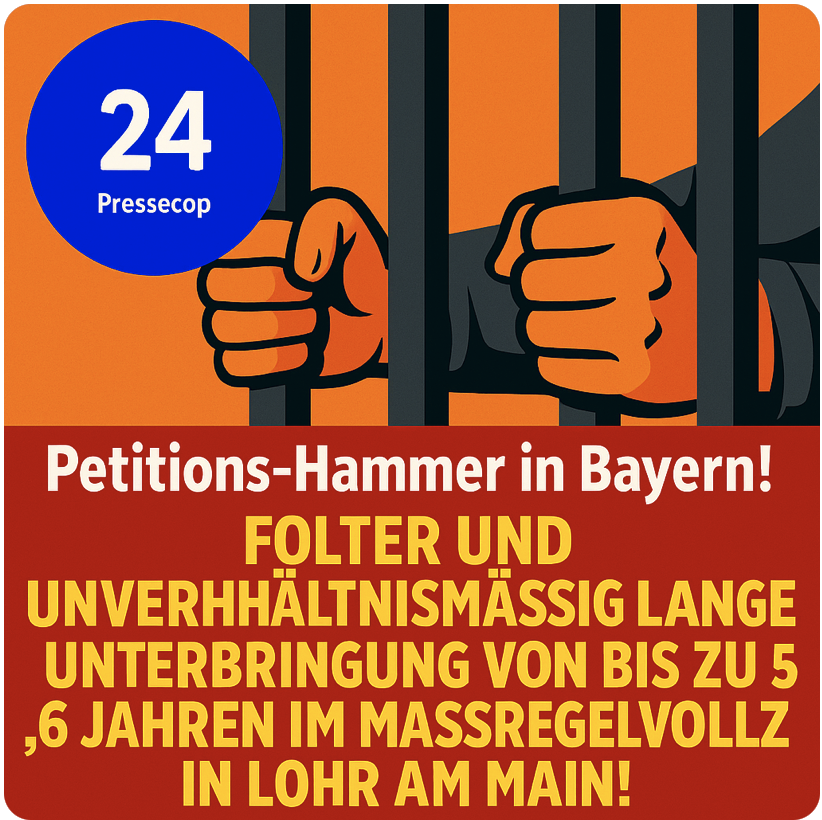 Petition-Hammer in Bayern! Folter und unverhältnismäßig lange Unterbringung von bisher 5,6 Jahre im Maßregelvollzug in Lohr am Main!