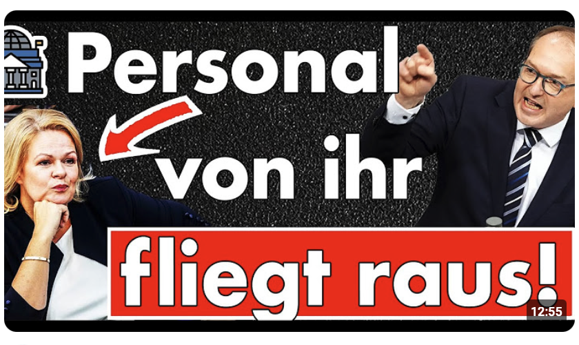 Stahlbesen kehrt: Faesers ‚Experten‘ vor die Tür gesetzt – endlich wird Islamismus bekämpft!