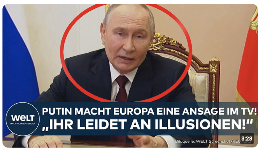 UKRAINE-KRIEG: Wladimir Putin lobt Trumps Arbeit! Ansage an Europa: „Ihr leidet an Illusionen!“