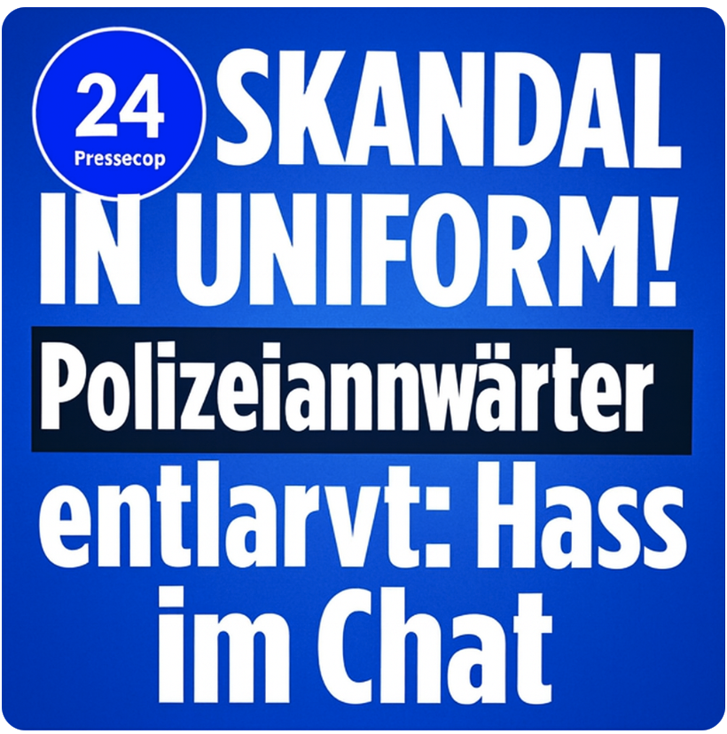 SKANDAL IN UNIFORM! – Polizeianwärter entlarvt: Hass im Chat
