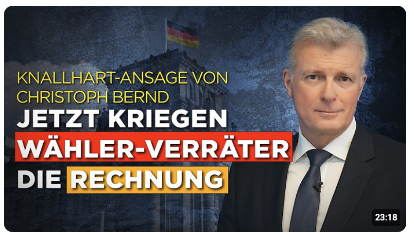 Knallhart-Ansage von Christoph Bernd: Jetzt kriegen Wähler-Verräter die Rechnung