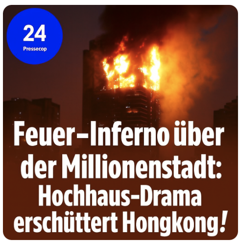 Feuer-Inferno über der Millionenstadt: Hochhaus-Drama erschüttert Hongkong!